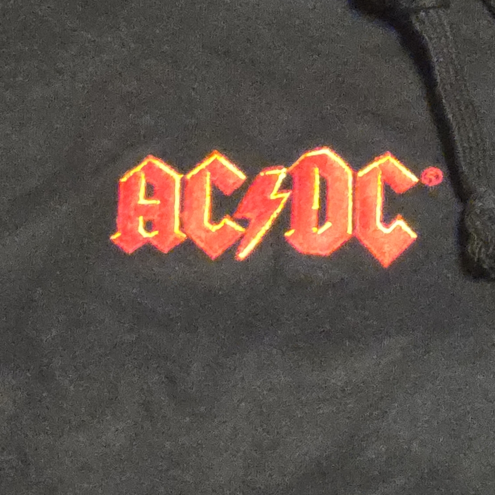 AC/DC Black Hoodie with Red Logo